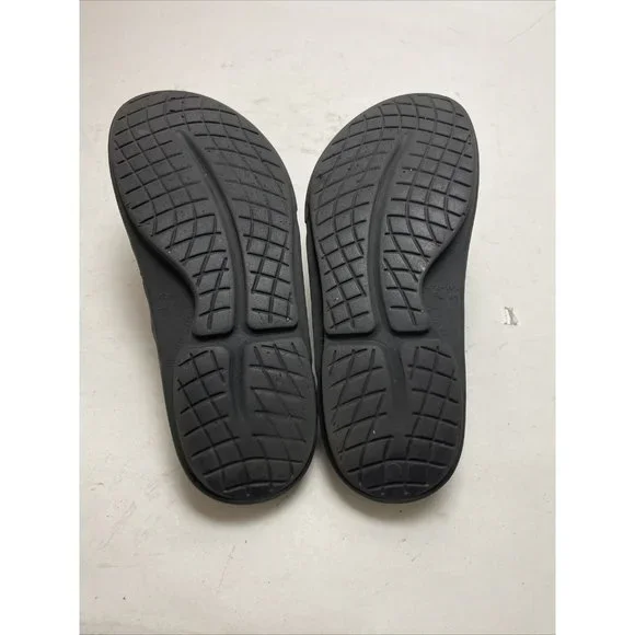 Oefos Black Slip On Rubber Slides Mens Size 12 - Picture 7 of 7